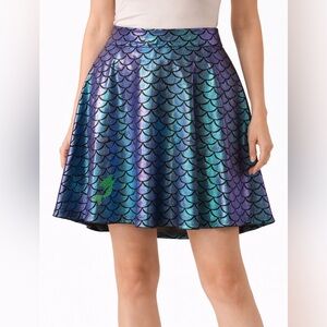 Disney Little Mermaid Ariel Scale Skater Skirt  Iridescent Size XL (1)